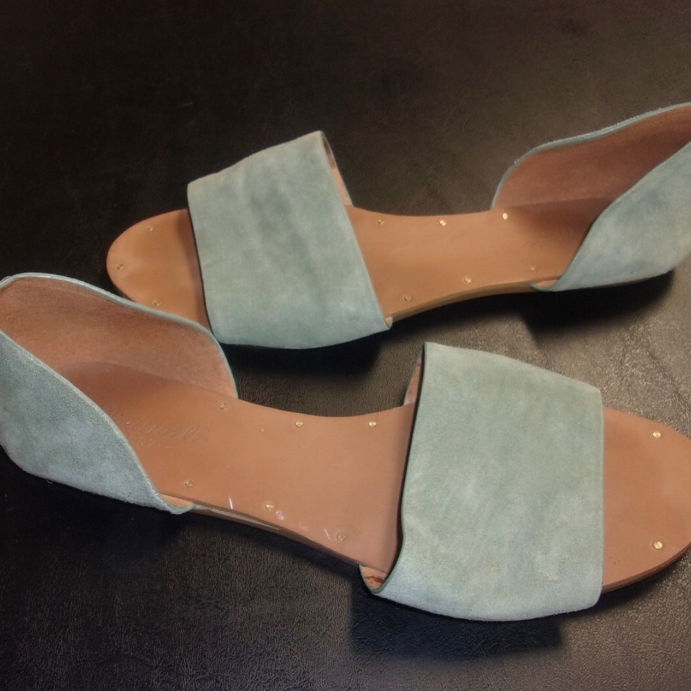 MADEWELL teal slides size 9.5